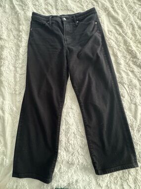 Express Women’s High Rise Straight Ankle Jeans - Black